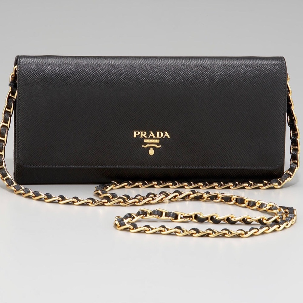 Prada wallet on a chain black